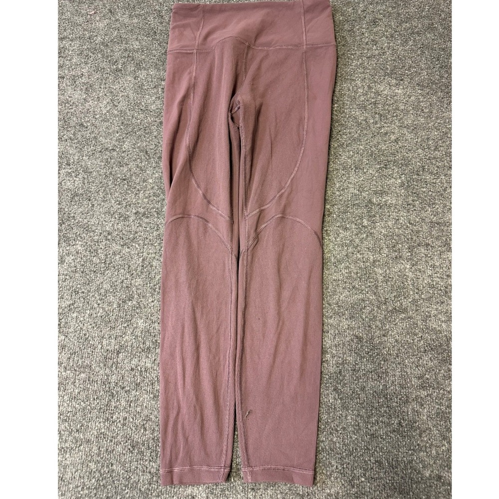 Athleta Leggings Womens Size S Purple Rise Up Rib 7/8 Tight High Rise Athletic